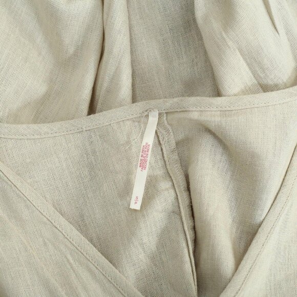 Free People Free-est Alai Mini Dress Smocked Ruched Draped Stone Cold S - Picture 8 of 8